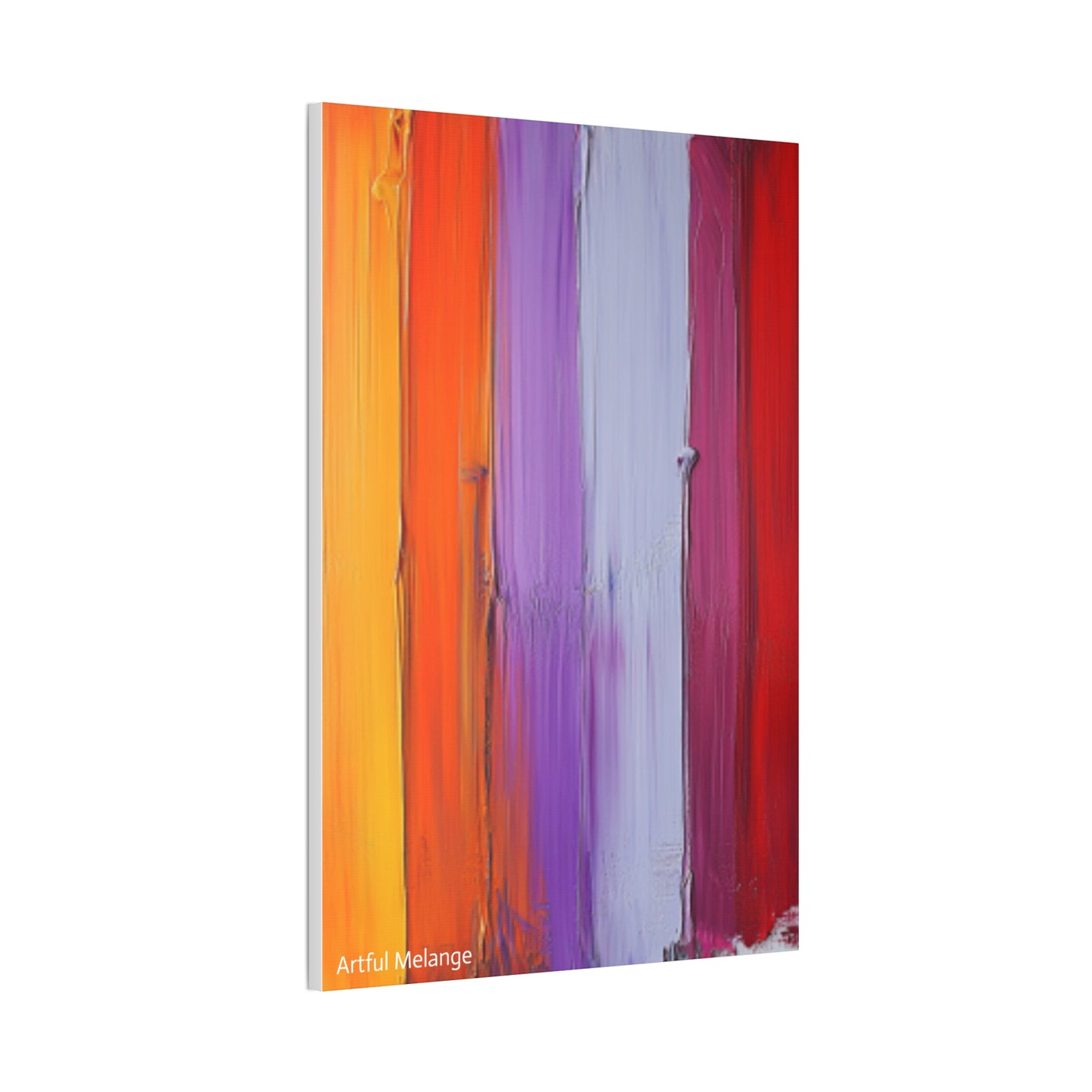 Acrylic Abstract Canvas Print - Homage to the Divine Nine/Red White Purple and Gold 5