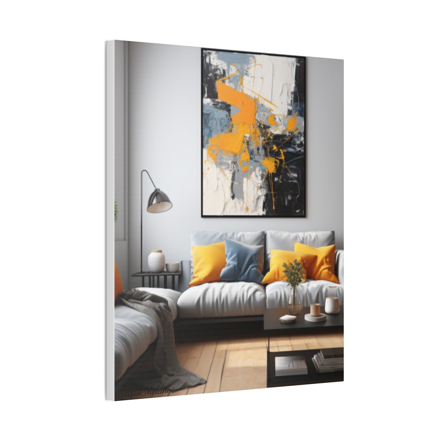 Timeless Elegance: Refined Yellow Hues Canvas Print for Sophisticated Living Spaces