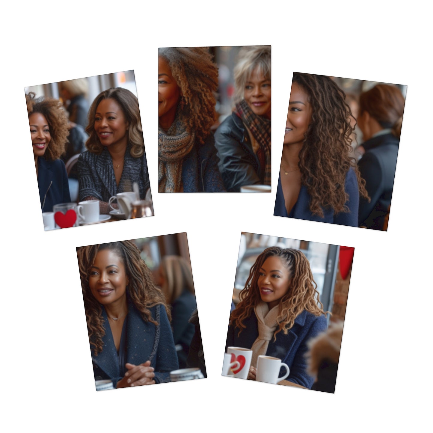 Melanin Muses: Celebrating Galentine's/ Gathering on Park Avenue Notecards(5-Pack)