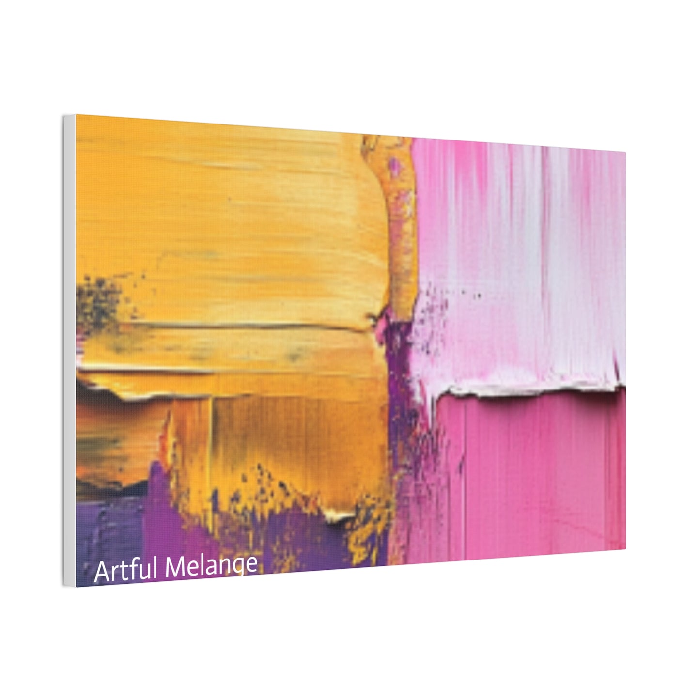 Acrylic Abstract Canvas Print - Homage to the Divine Nine/Gold Purple Pink and Green 5