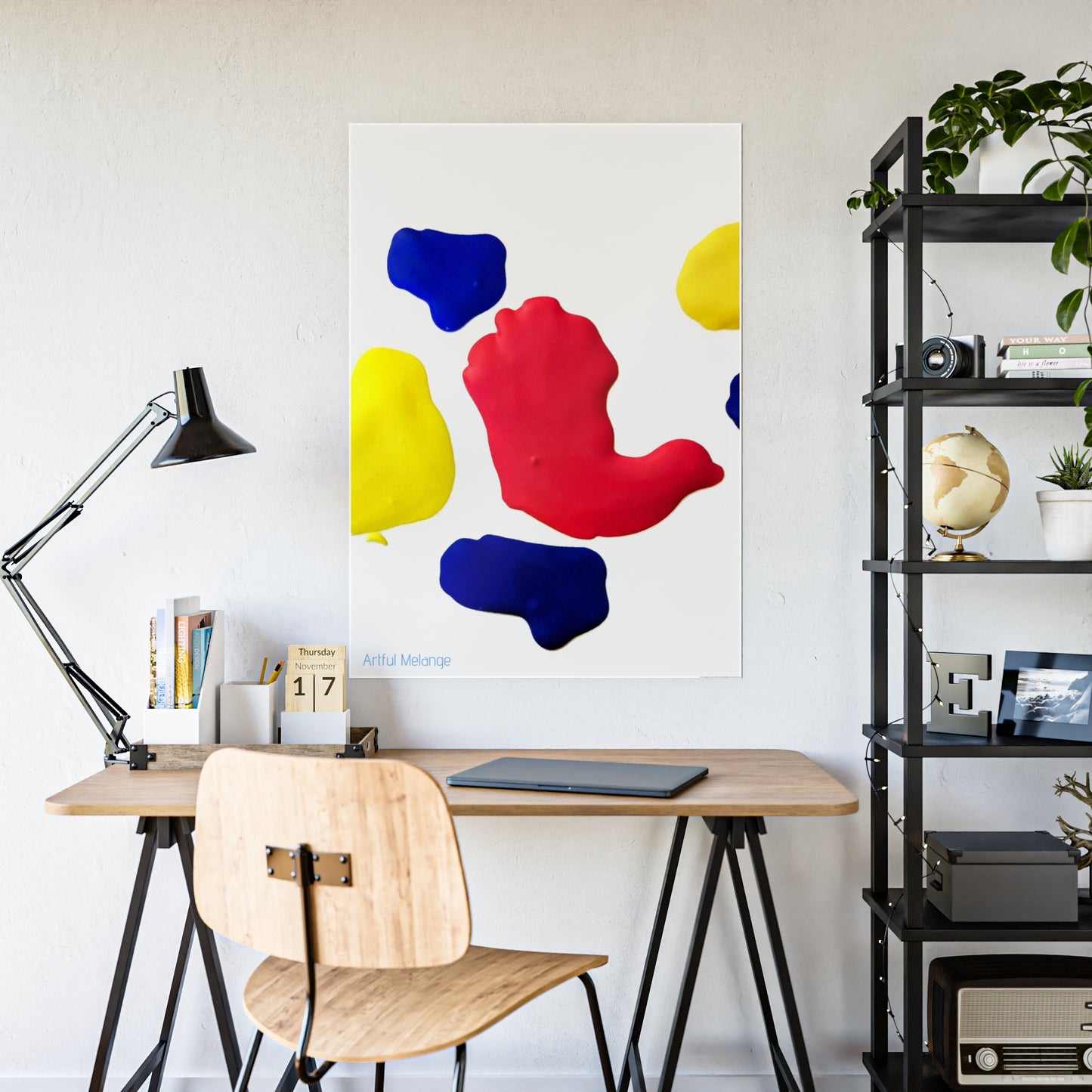 Gleaming Acrylic Abstract Poster: A Spectrum of Colorful Elegance