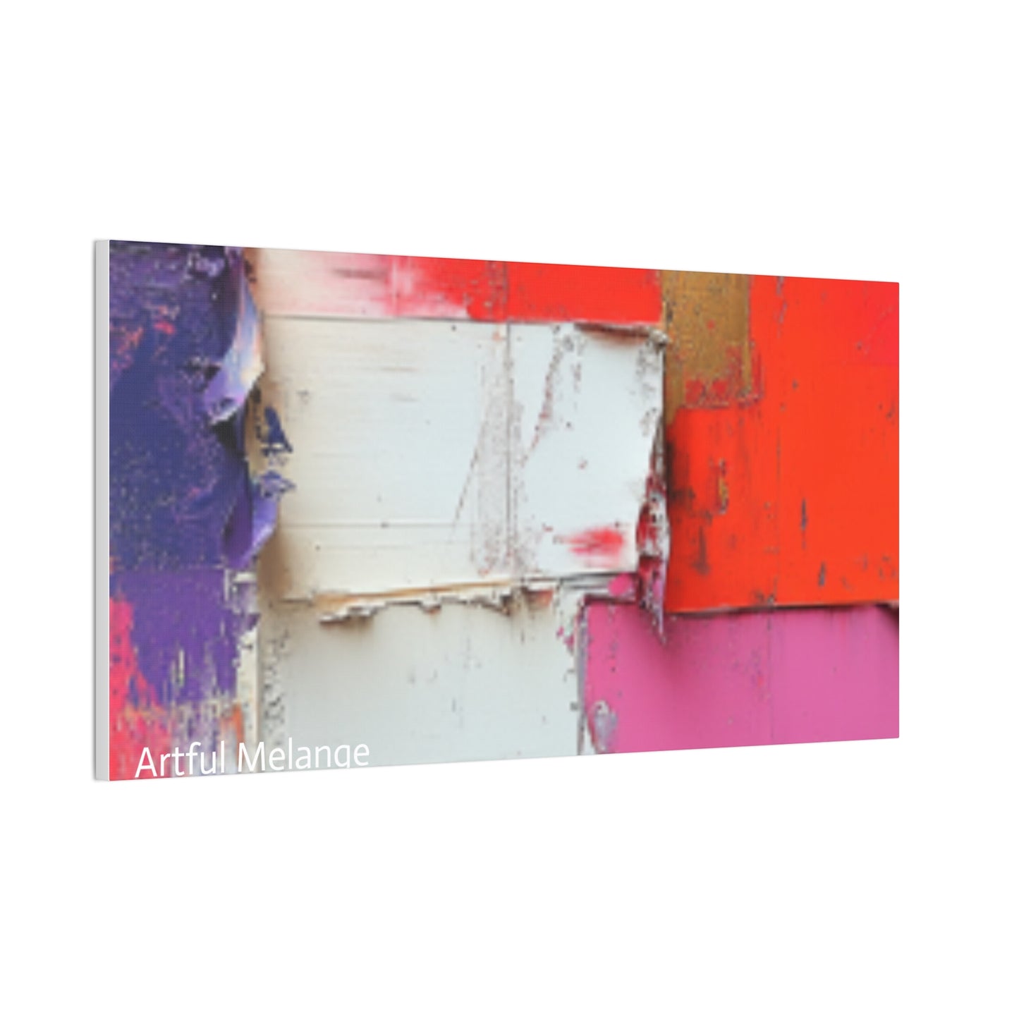 Acrylic Abstract Canvas Print - Homage to the Divine Nine/Red White Purple and Gold 1