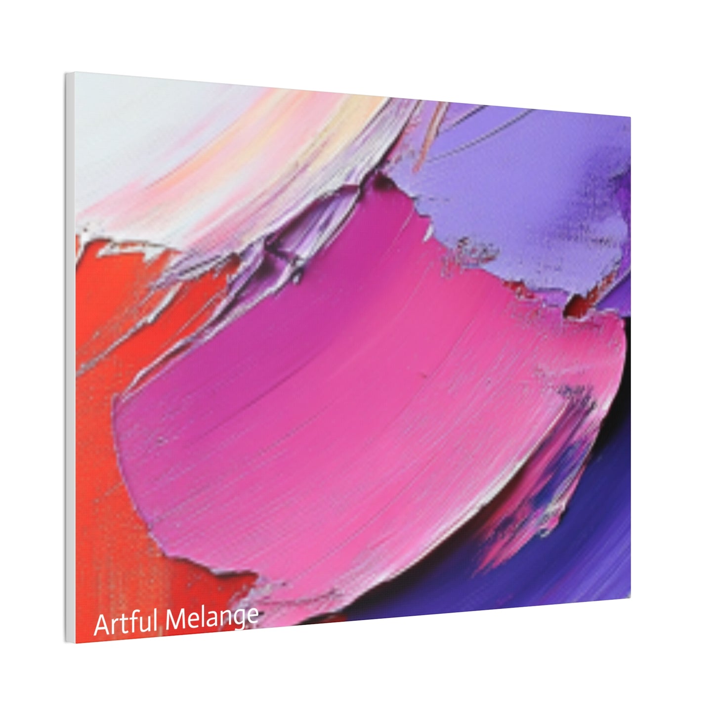 Acrylic Abstract Canvas Print - Homage to the Divine Nine/Red White Purple and Gold 10