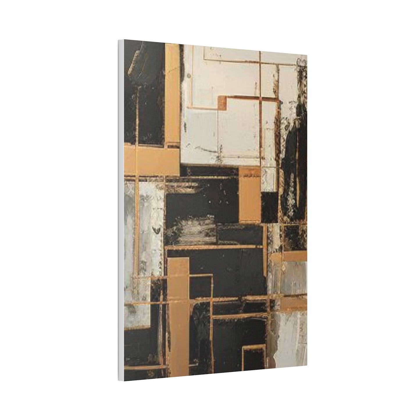 Gold and Black Elegance: A Symphony of Sophistication Canvas Print