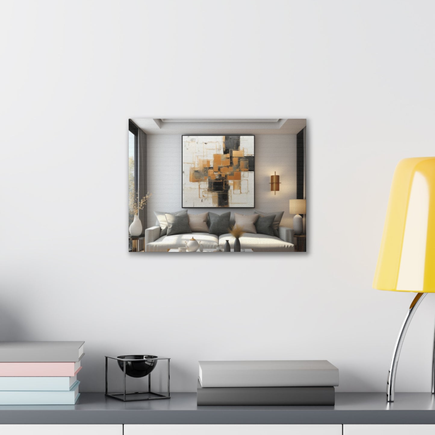 Gold and Black Elegance: A Symphony of Sophistication Canvas Print