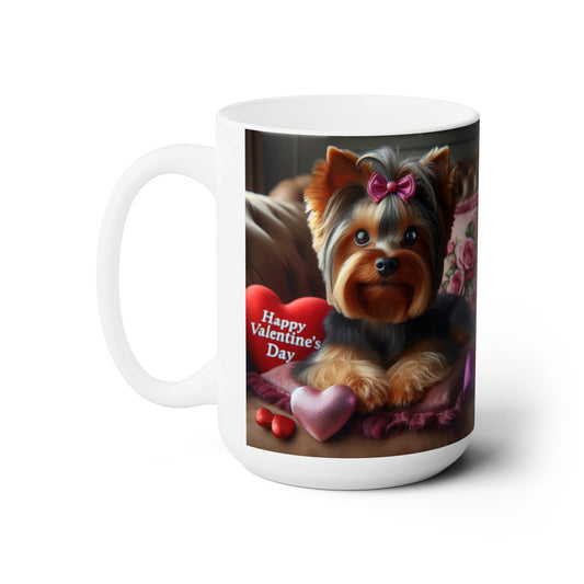 Love Paws- Yorkshire Terrier Valentine's Day Mug 15oz