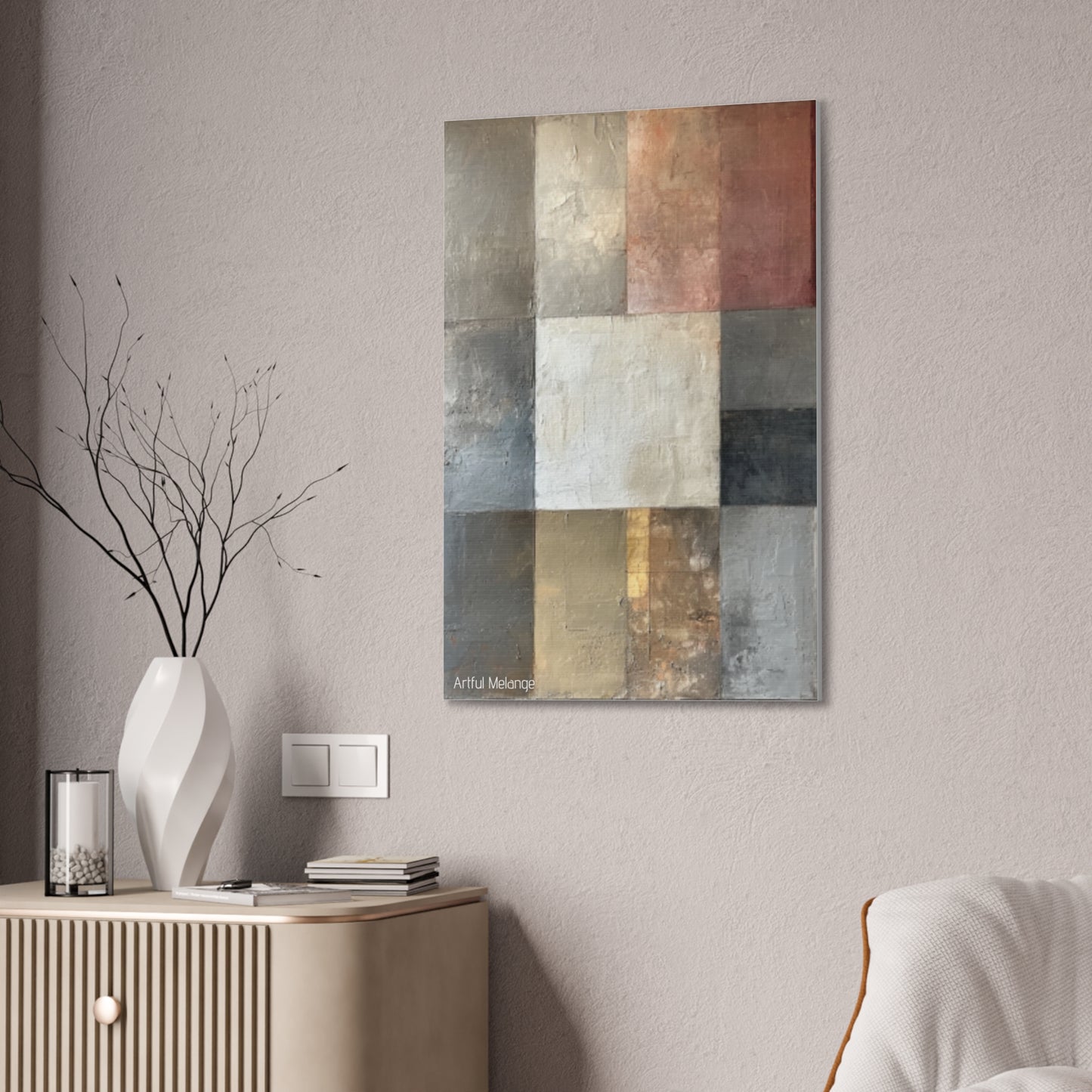 Primary Elegance: A Symphony of Sophistication Canvas Print