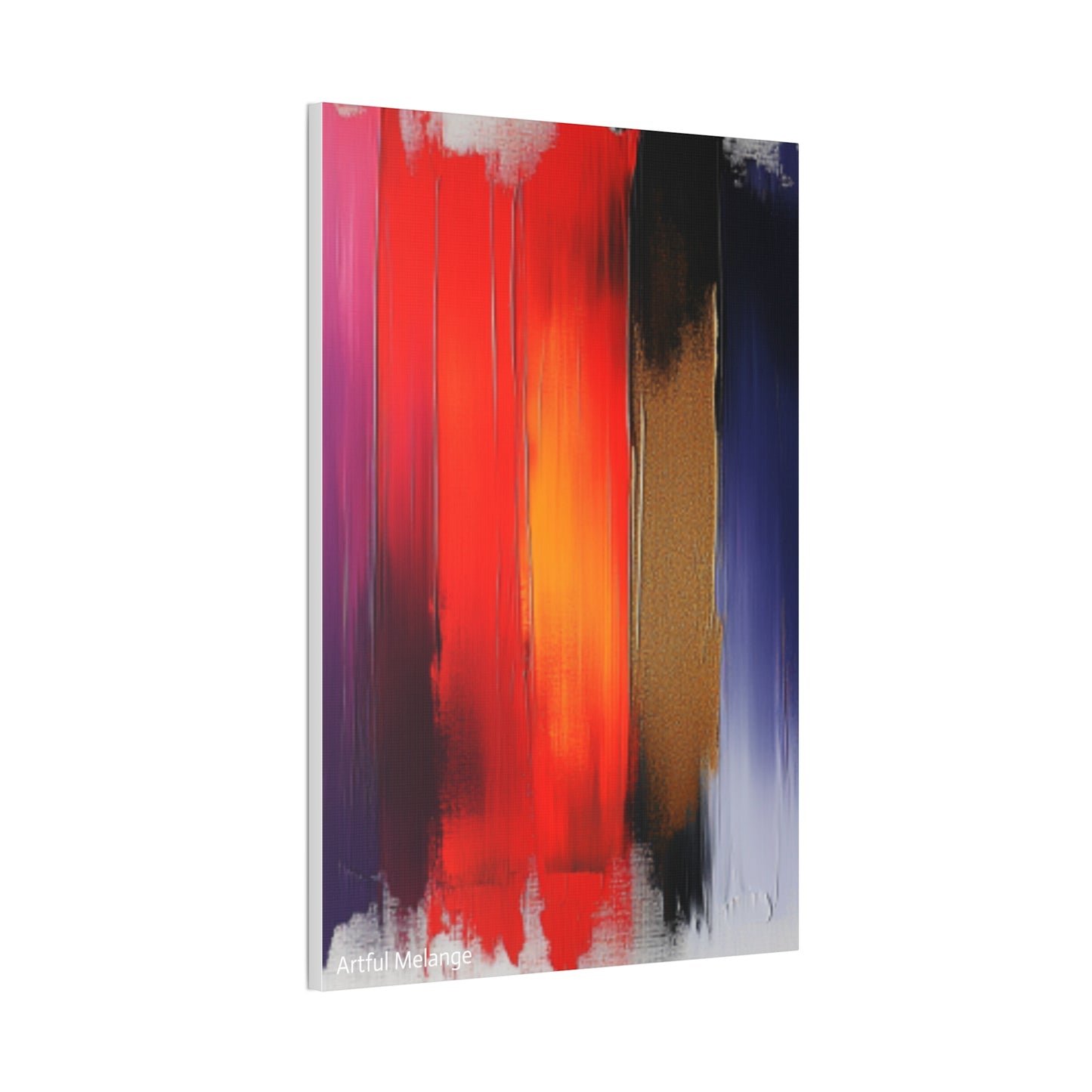 Acrylic Abstract Canvas Print - Homage to the Divine Nine/Red White Purple and Gold 3