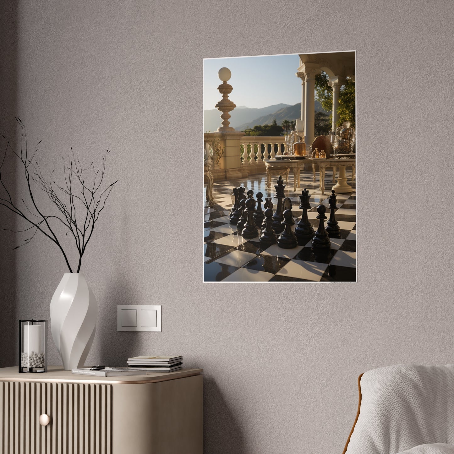 Grandmaster Majesty- Chess Set Poster Print Series