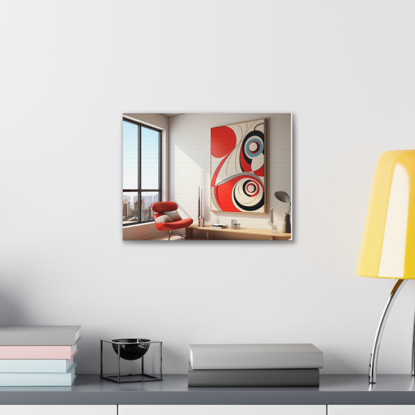 Crimson Elegance: A Symphony of Sophistication Canvas Print