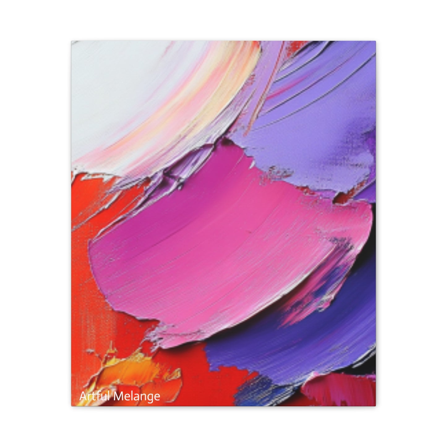 Acrylic Abstract Canvas Print - Homage to the Divine Nine/Red White Purple and Gold 10