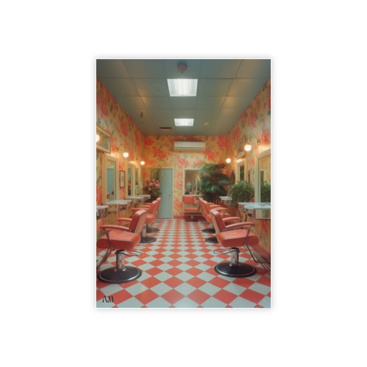 Black Hair Salon Interiors: Poster Prints Celebrating Style