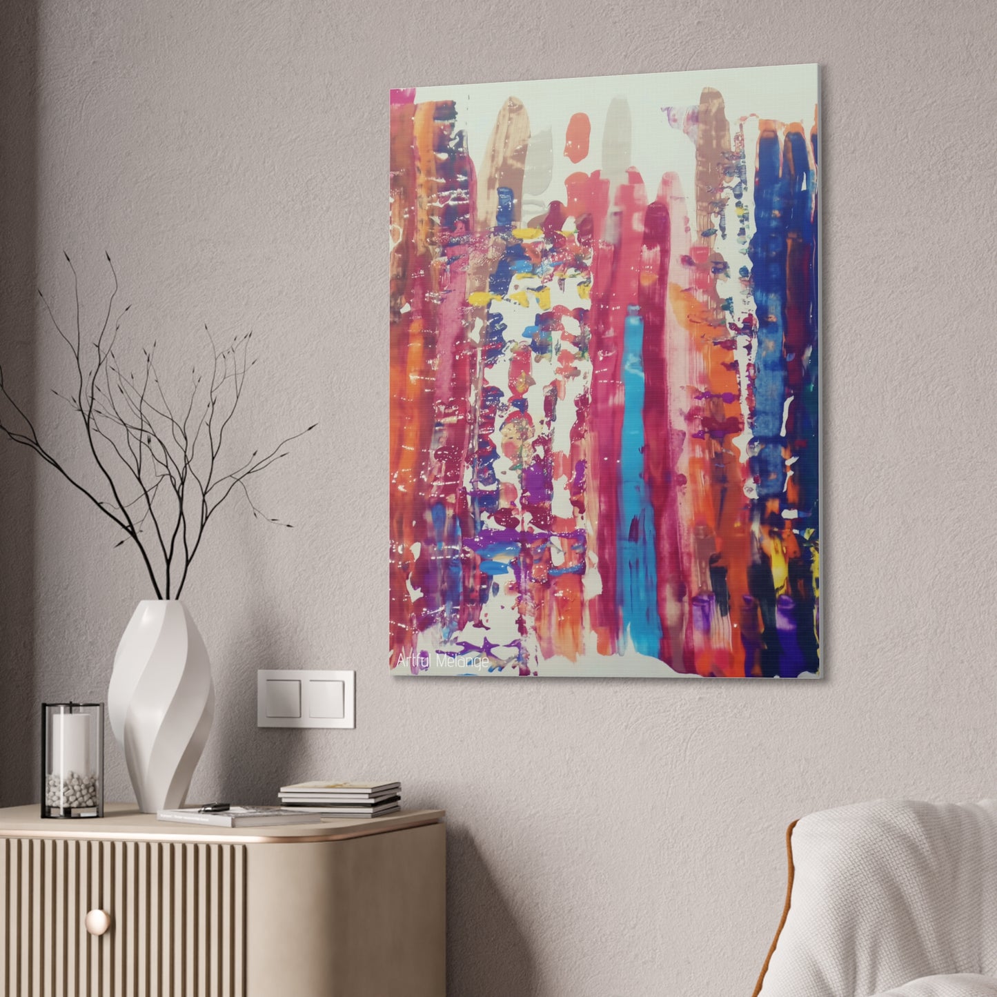 Primary Elegance: A Symphony of Sophistication Canvas Print