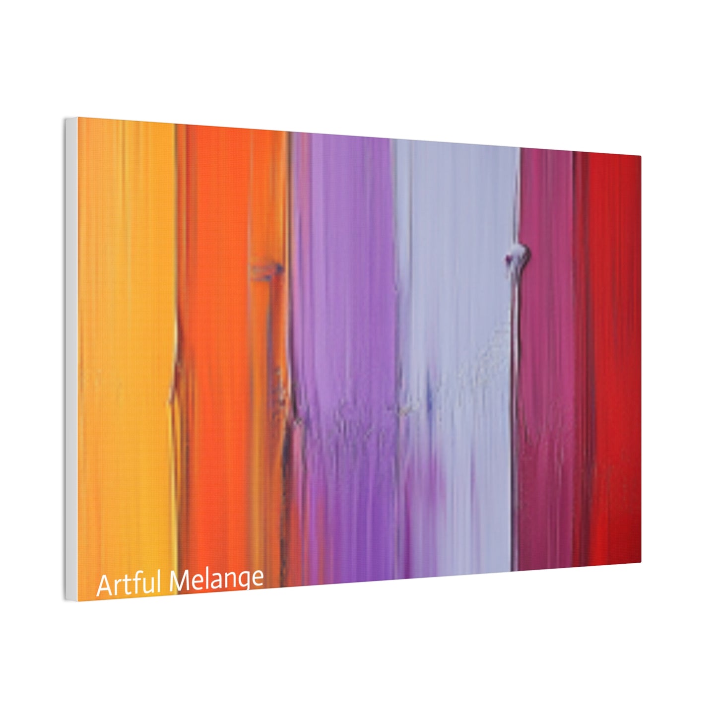 Acrylic Abstract Canvas Print - Homage to the Divine Nine/Red White Purple and Gold 5