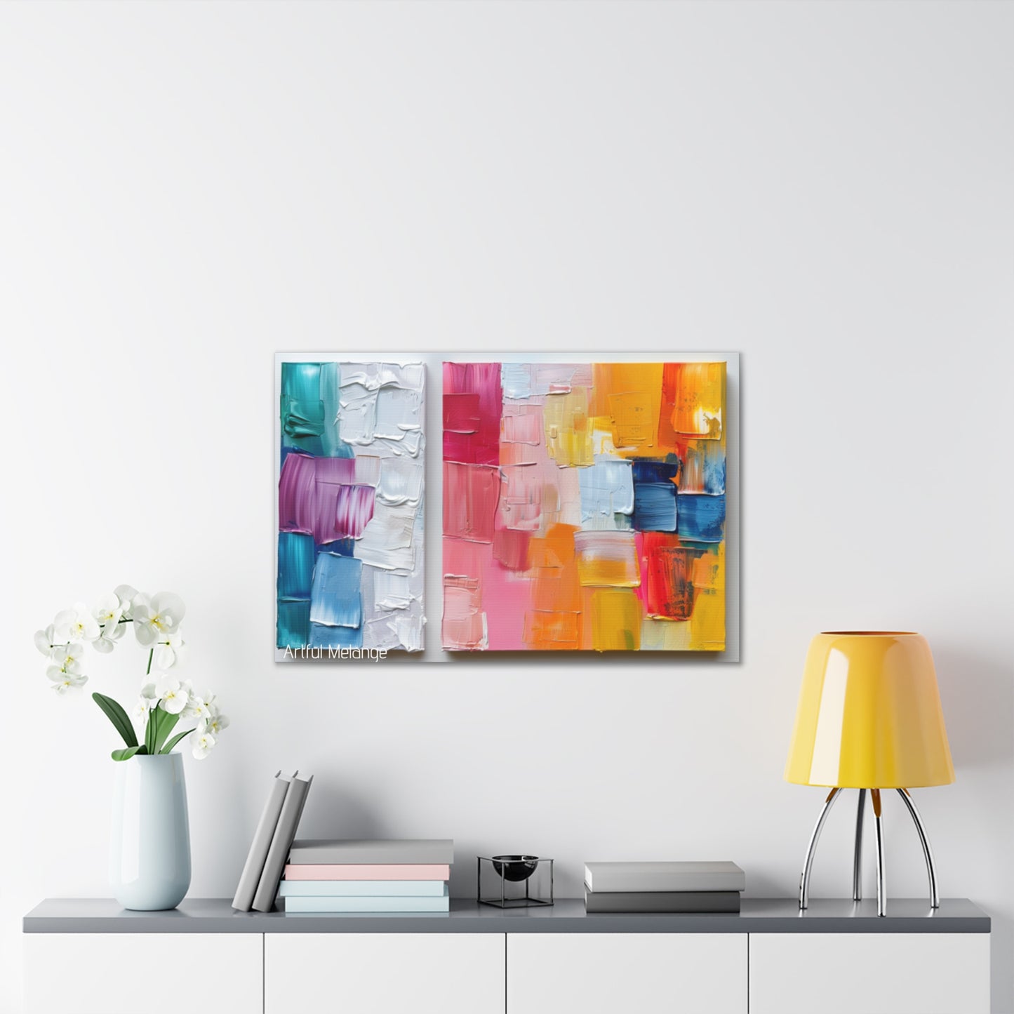 Primary Elegance: A Symphony of Sophistication Canvas Print