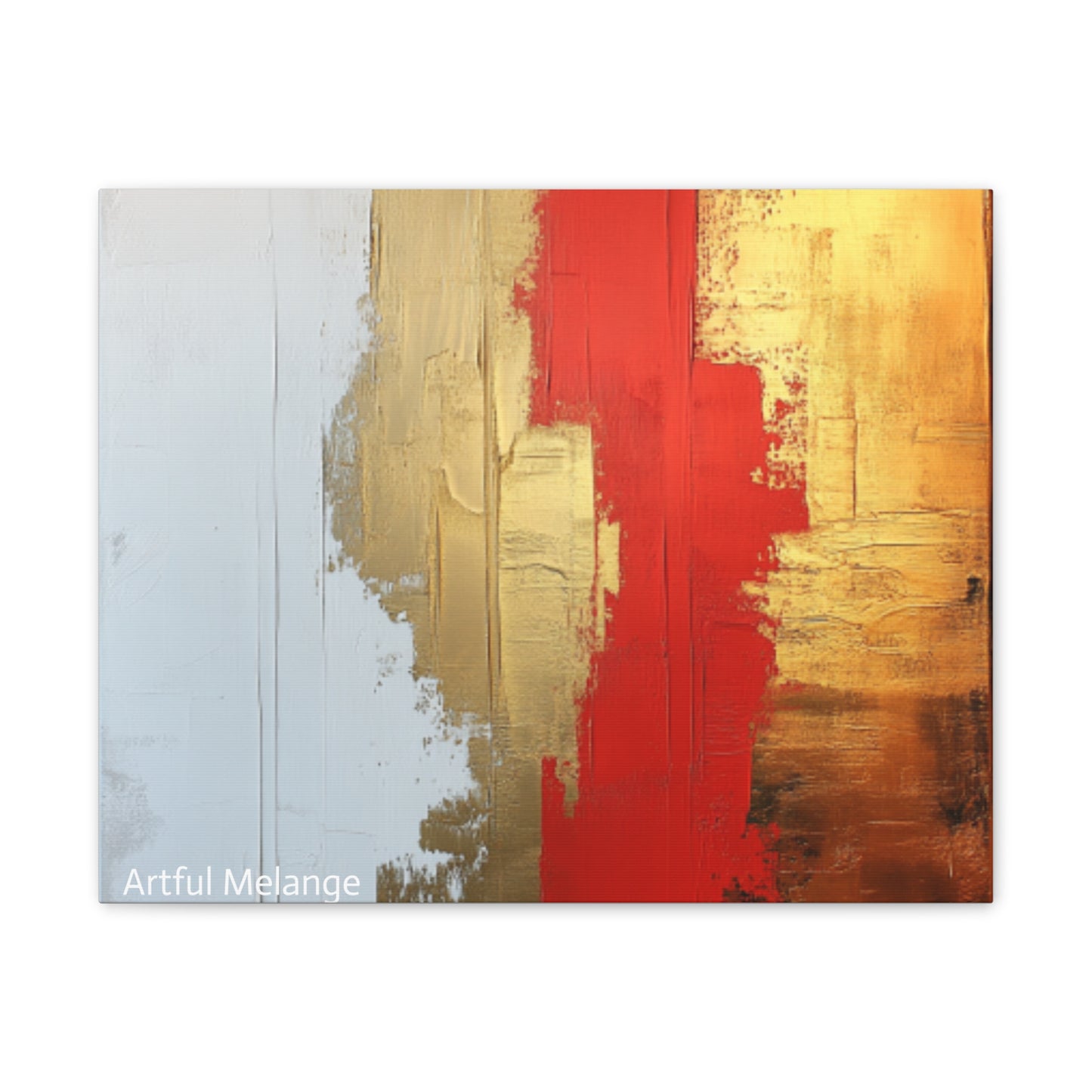 Acrylic Abstract Canvas Print - Homage to the Divine Nine/Red White and Gold 2