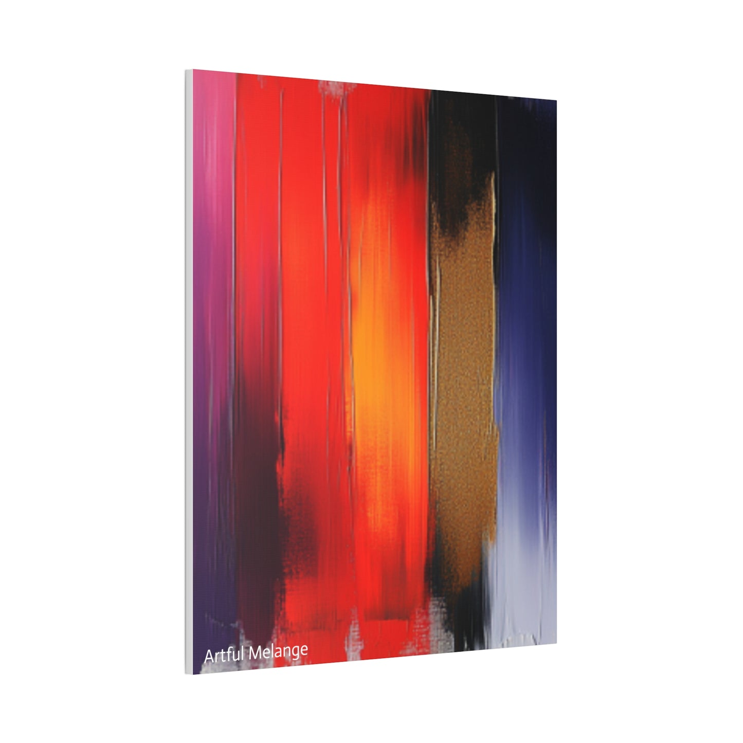 Acrylic Abstract Canvas Print - Homage to the Divine Nine/Red White Purple and Gold 3