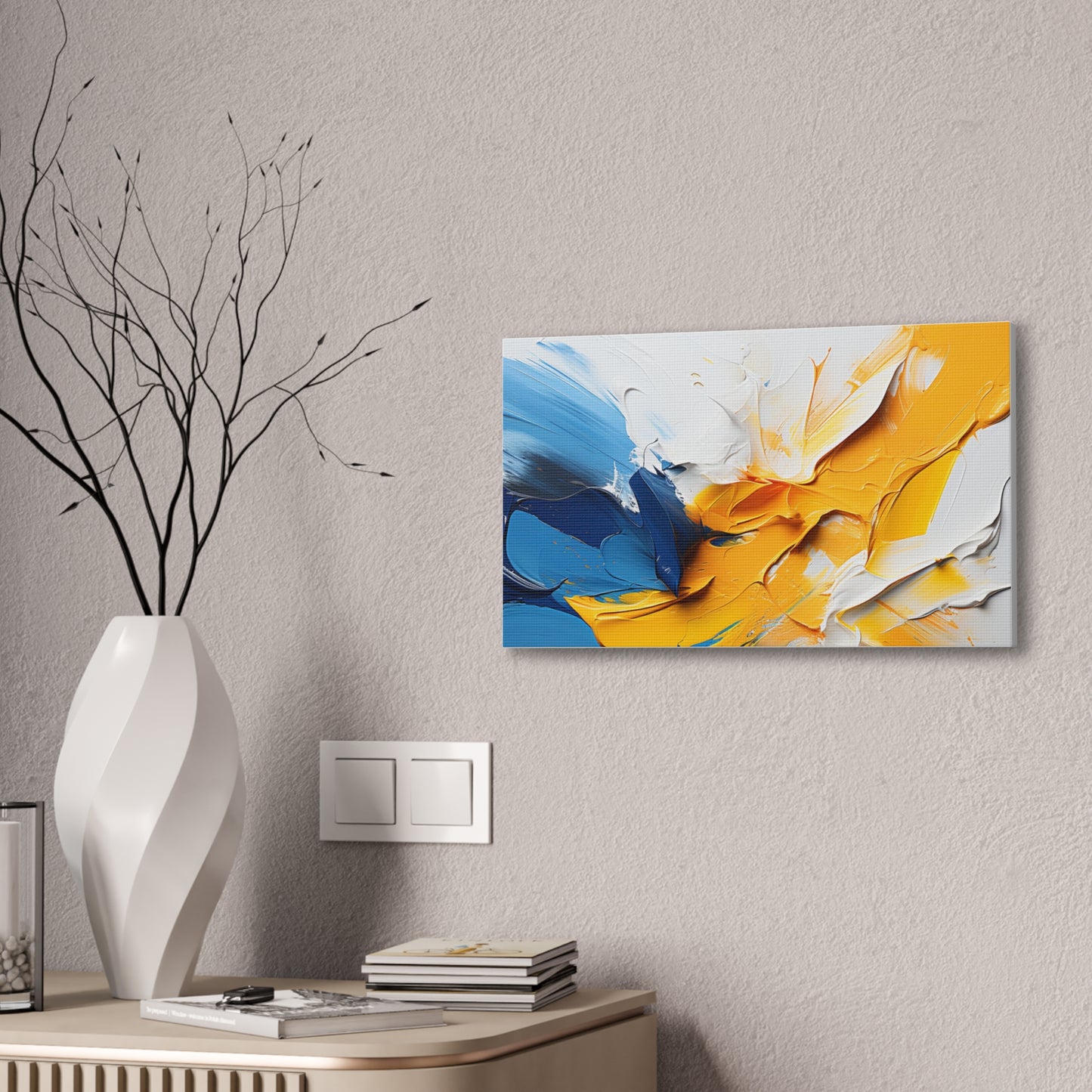 Timeless Elegance: Refined Vibrant Hues Canvas Print for Sophisticated Living Spaces