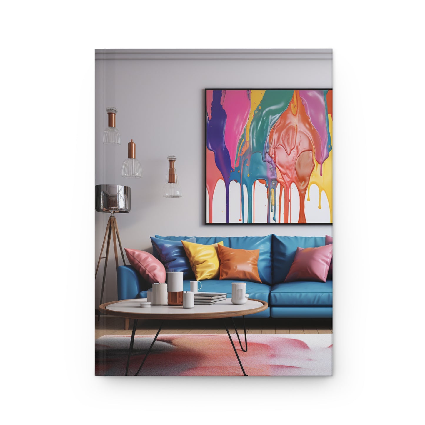 Abstract Elegance: Living Room Harmony Hardcover Journal