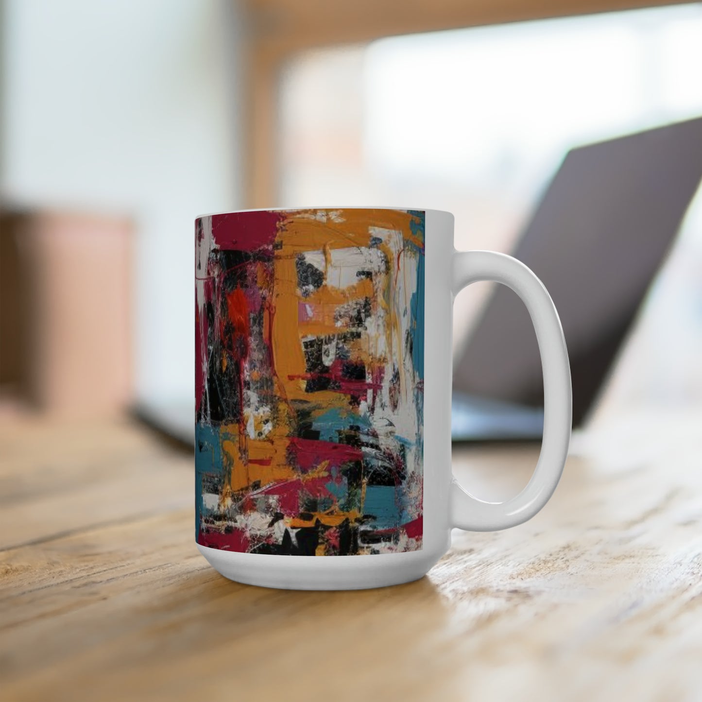 Artsy Abstract Ceramic Mug 15oz