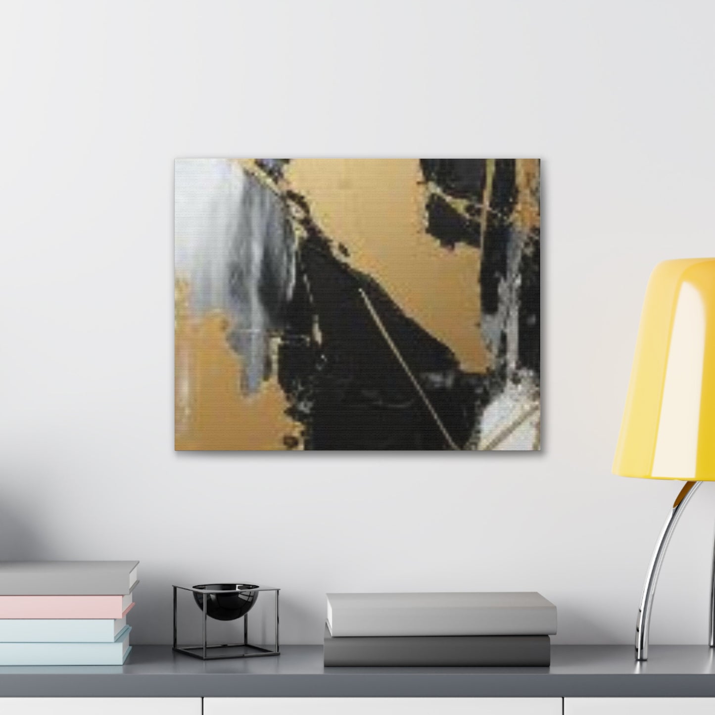 Gold and Black Elegance: A Symphony of Sophistication Canvas Print