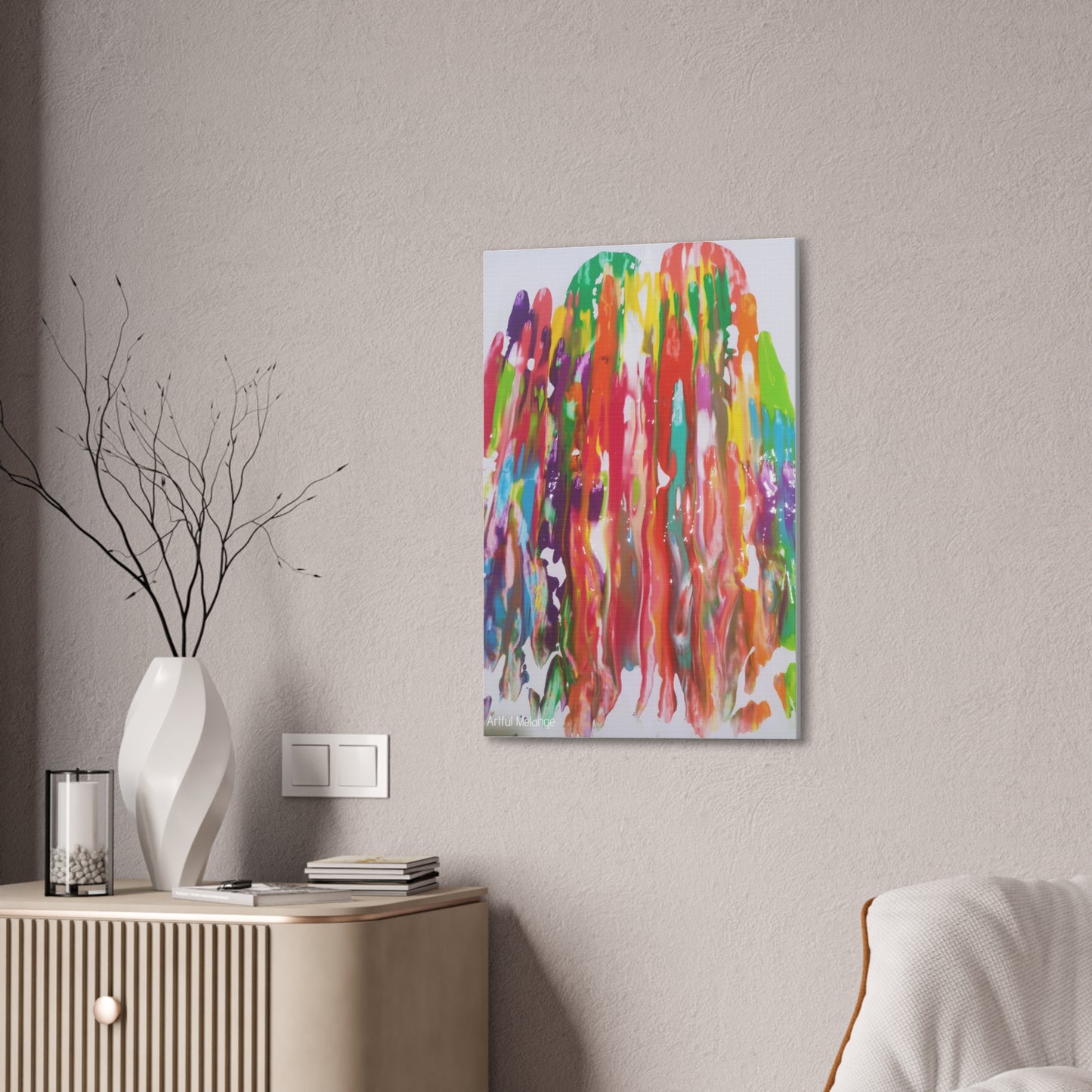 Primary Elegance: A Symphony of Sophistication Canvas Print