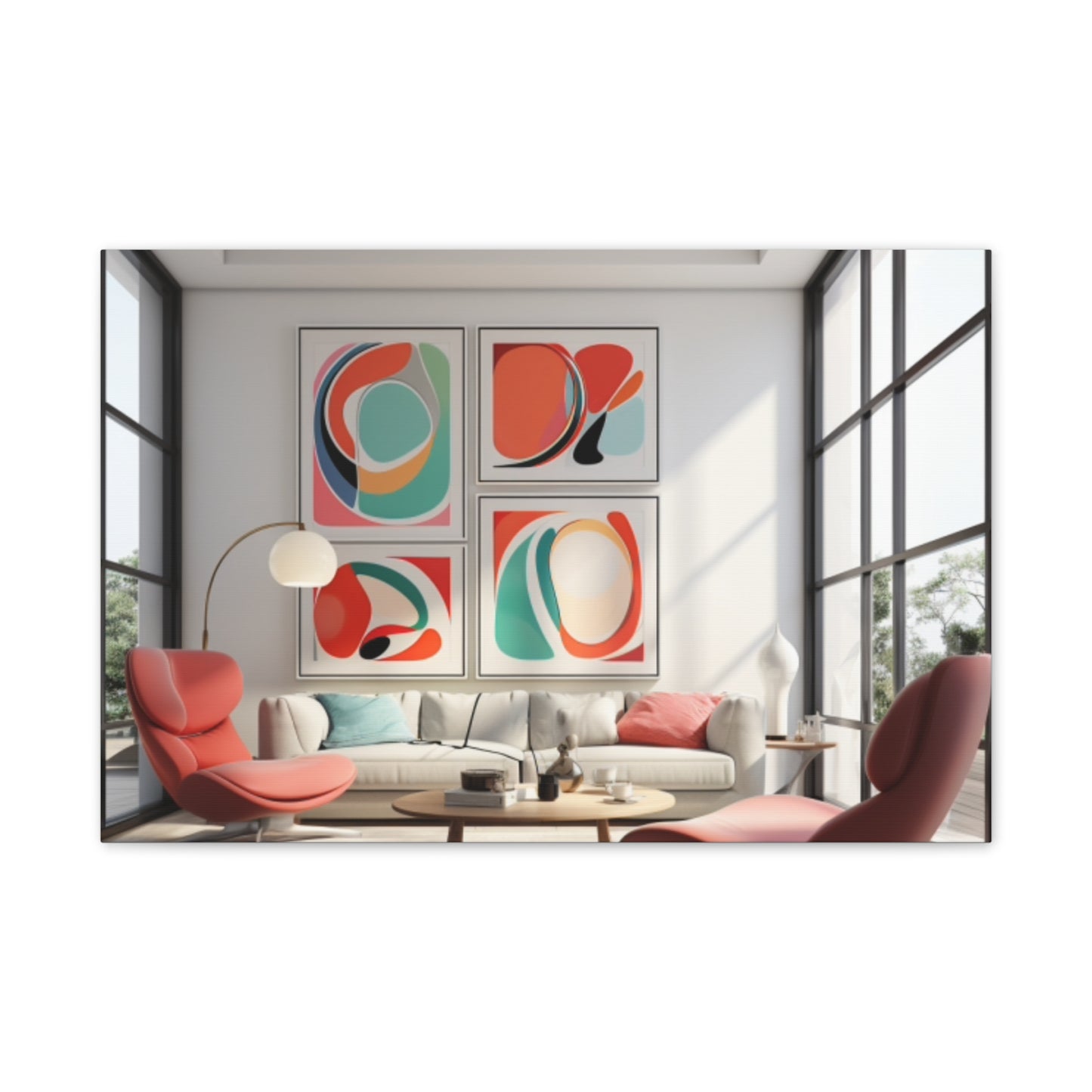 Timeless Elegance: Refined Pink Hues Canvas Print for Sophisticated Living Spaces