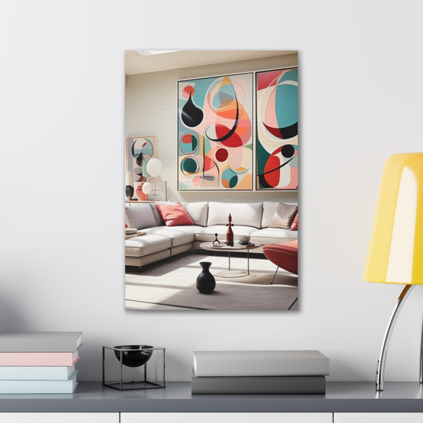 Timeless Elegance: Refined Pink Hues Canvas Print for Sophisticated Living Spaces