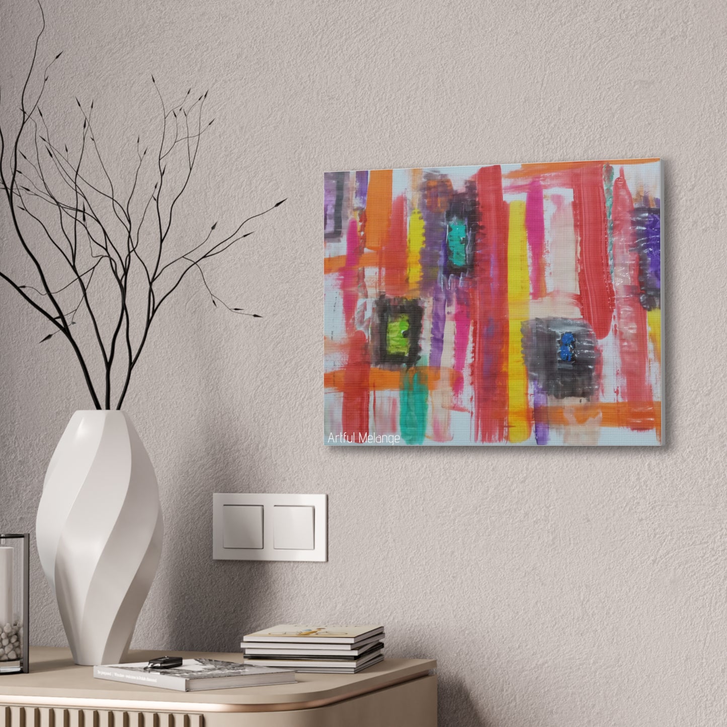 Primary Elegance: A Symphony of Sophistication Canvas Print