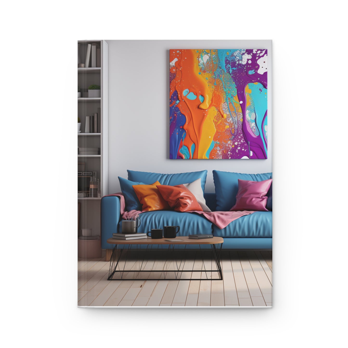 Abstract Elegance: Living Room Harmony Hardcover Journal