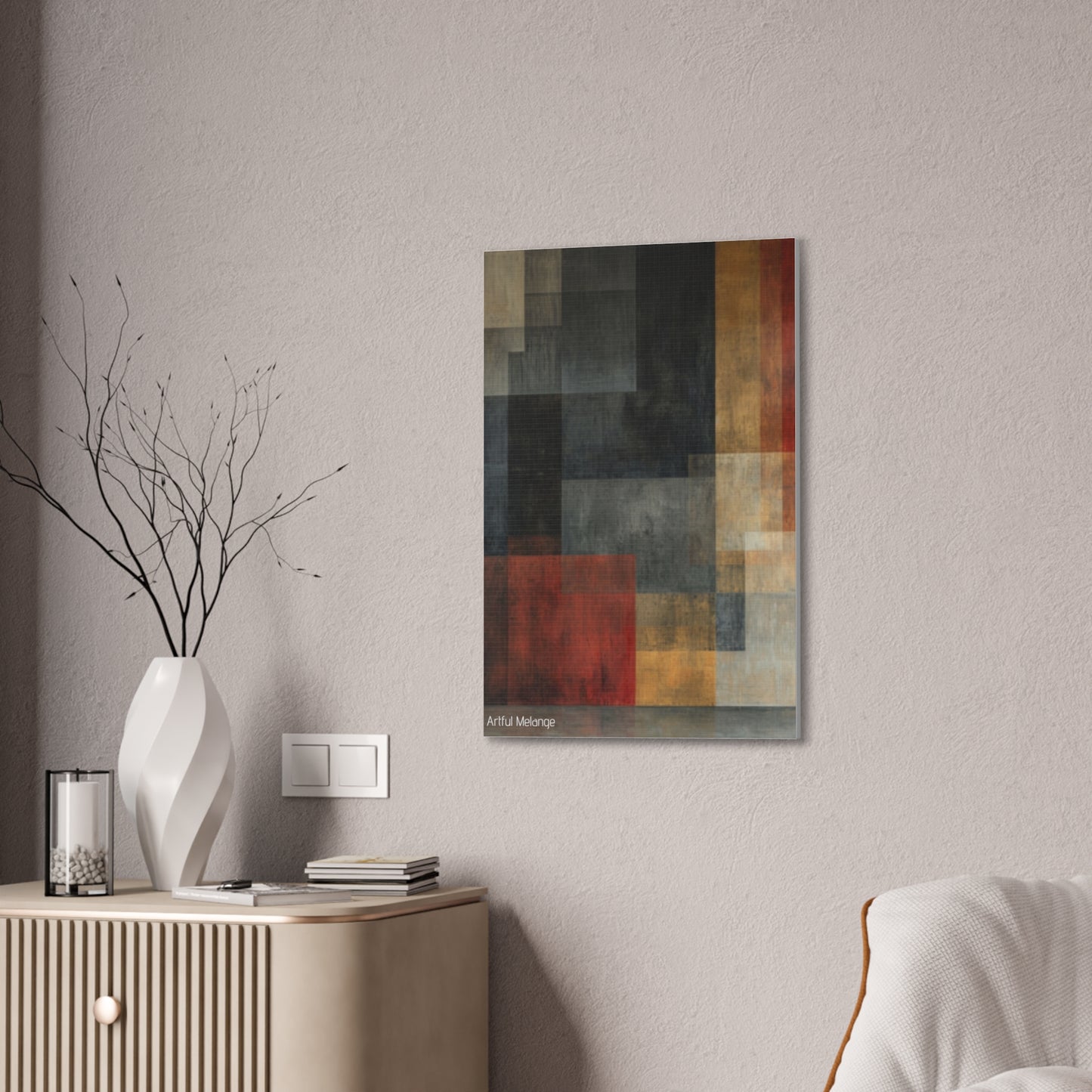 Primary Elegance: A Symphony of Sophistication Canvas Print