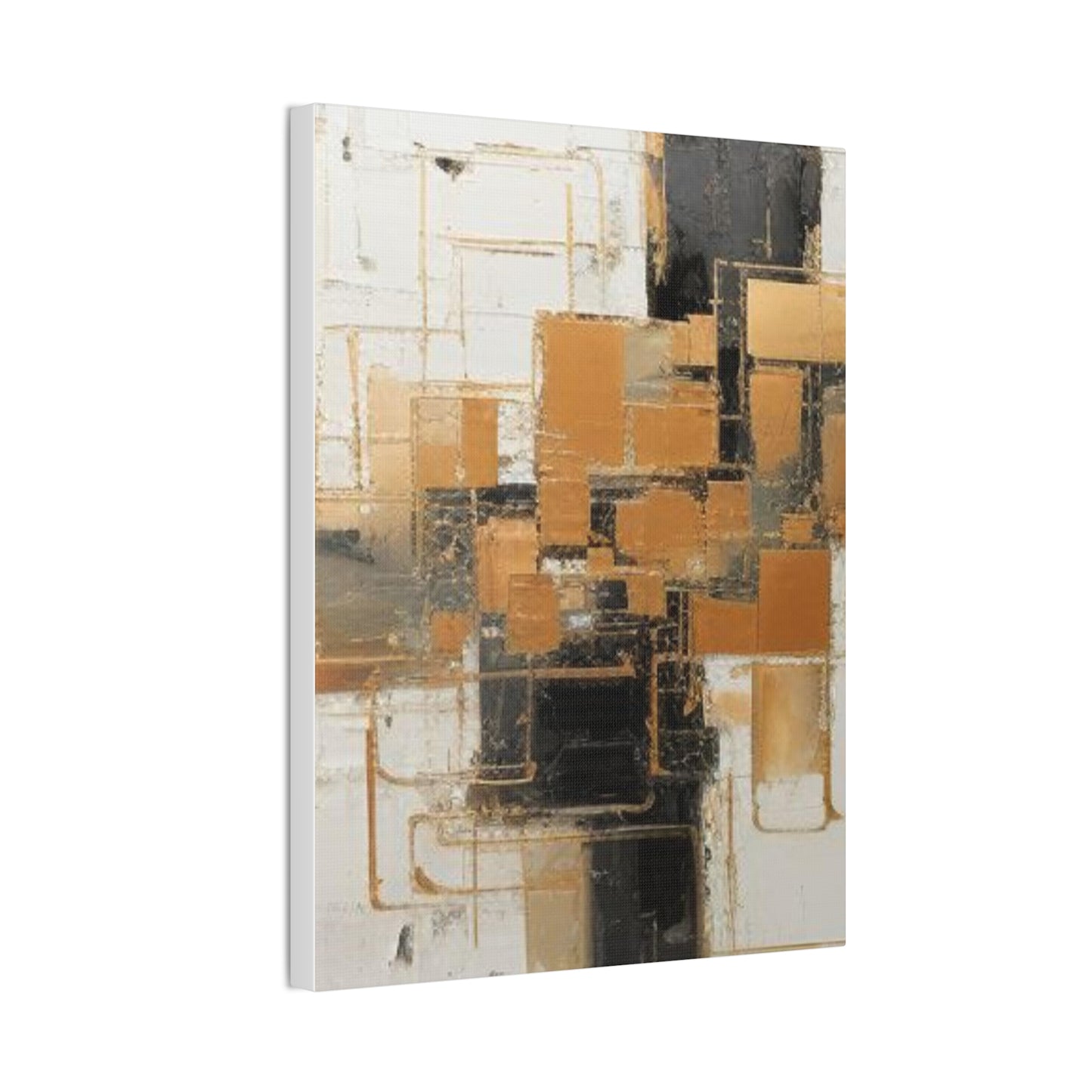 Gold and Black Elegance: A Symphony of Sophistication Canvas Print