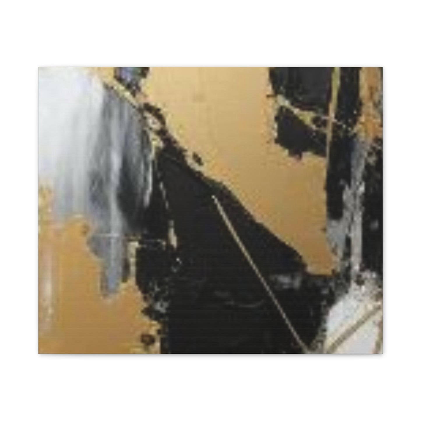 Gold and Black Elegance: A Symphony of Sophistication Canvas Print