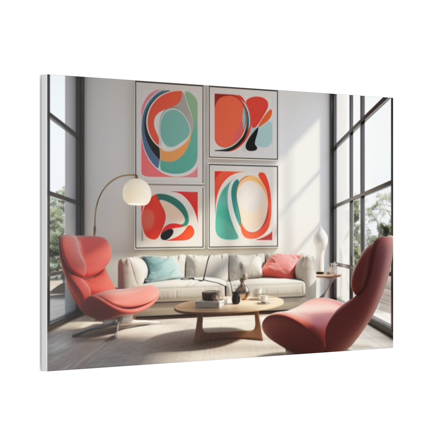 Timeless Elegance: Refined Pink Hues Canvas Print for Sophisticated Living Spaces