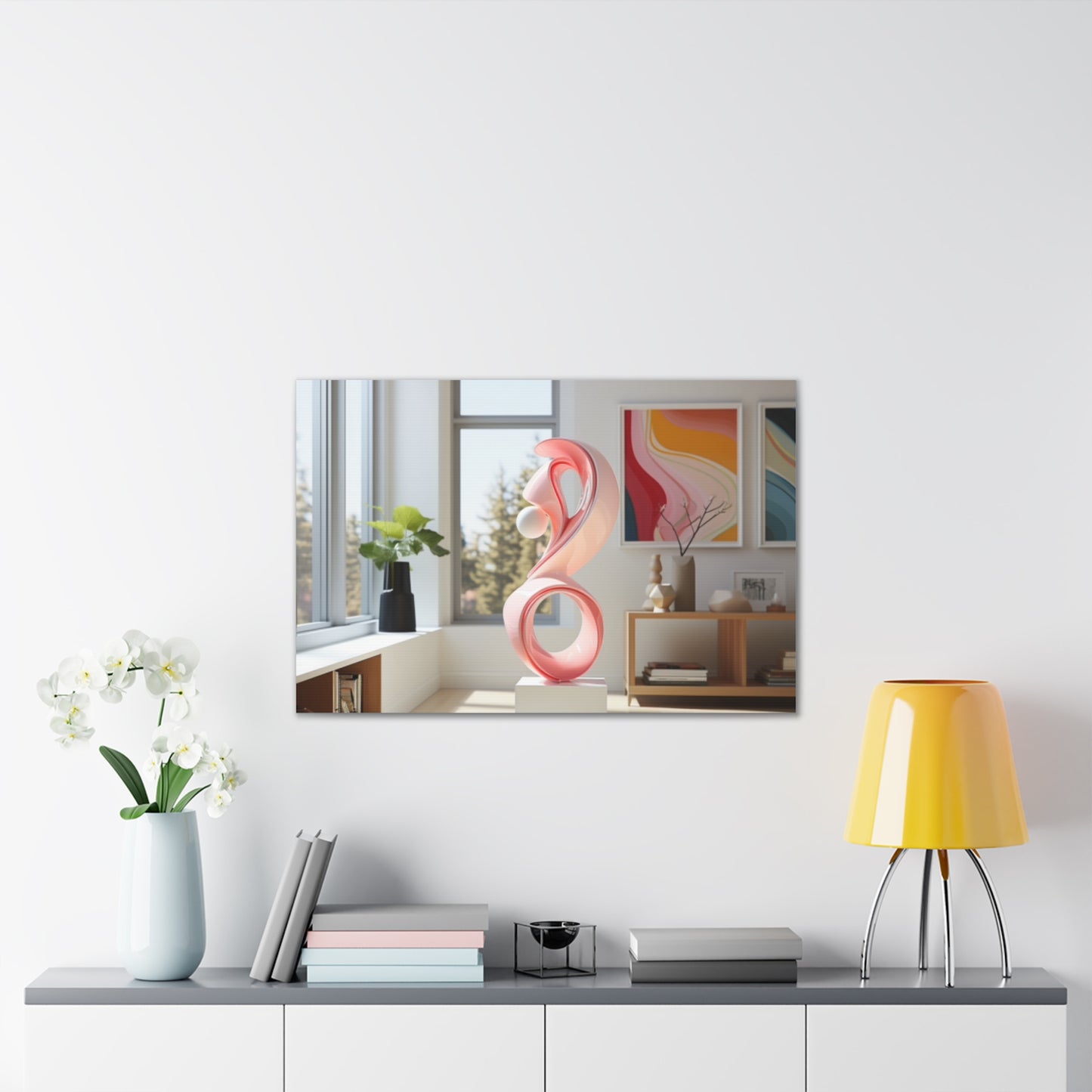 Timeless Elegance: Refined Pink Hues Canvas Print for Sophisticated Living Spaces