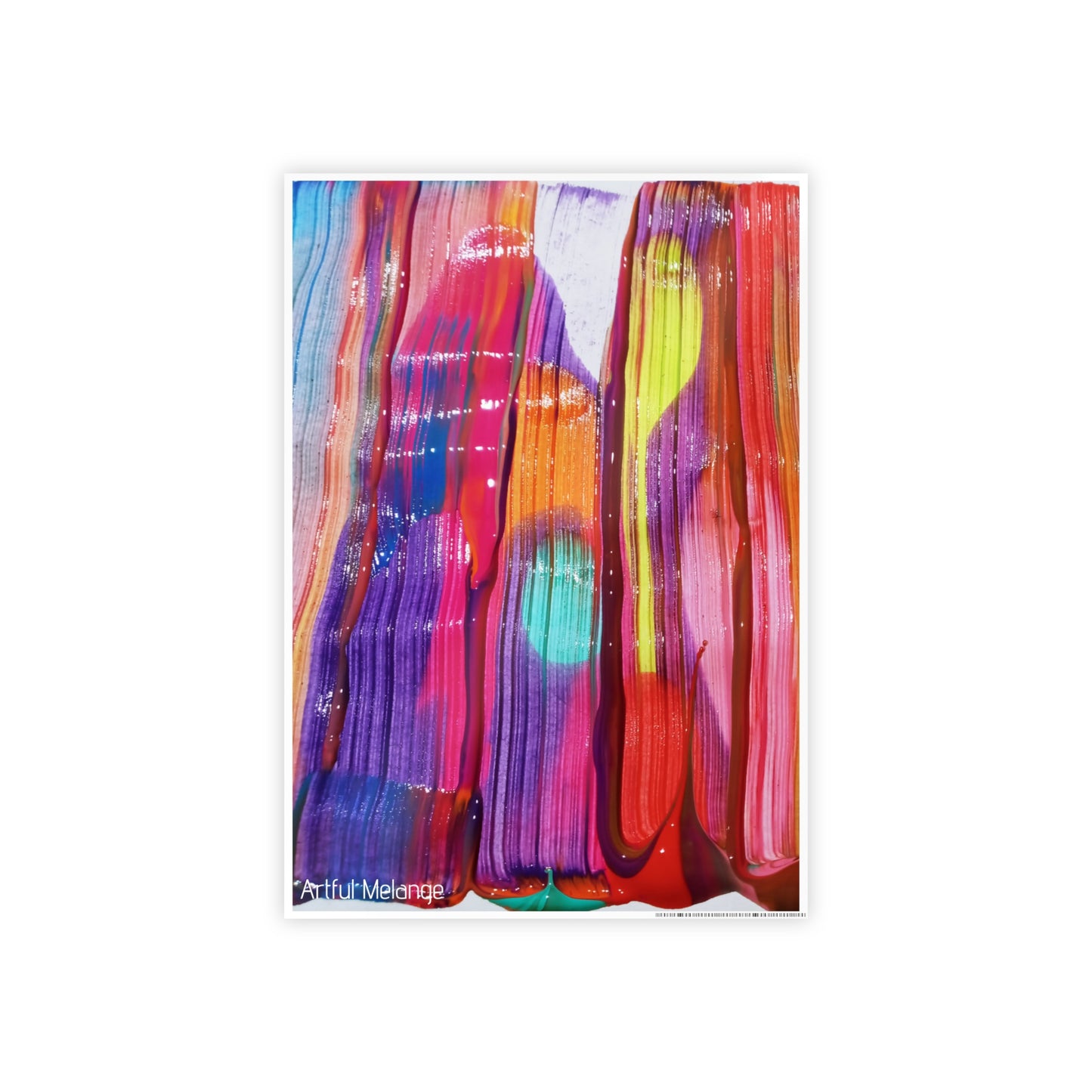 Gleaming Acrylic Abstract Poster: A Spectrum of Colorful Elegance