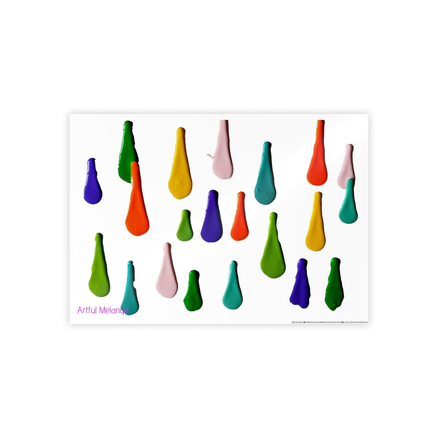 Gleaming Acrylic Abstract Poster: A Spectrum of Colorful Elegance