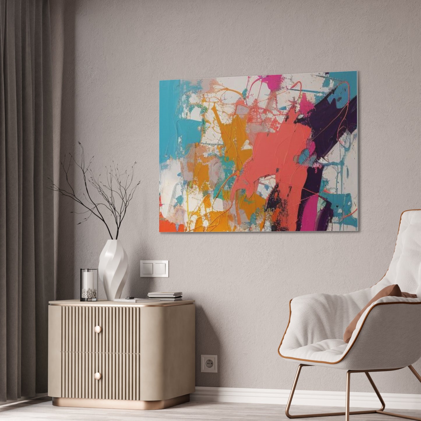 Primary Elegance: A Symphony of Sophistication Canvas Print