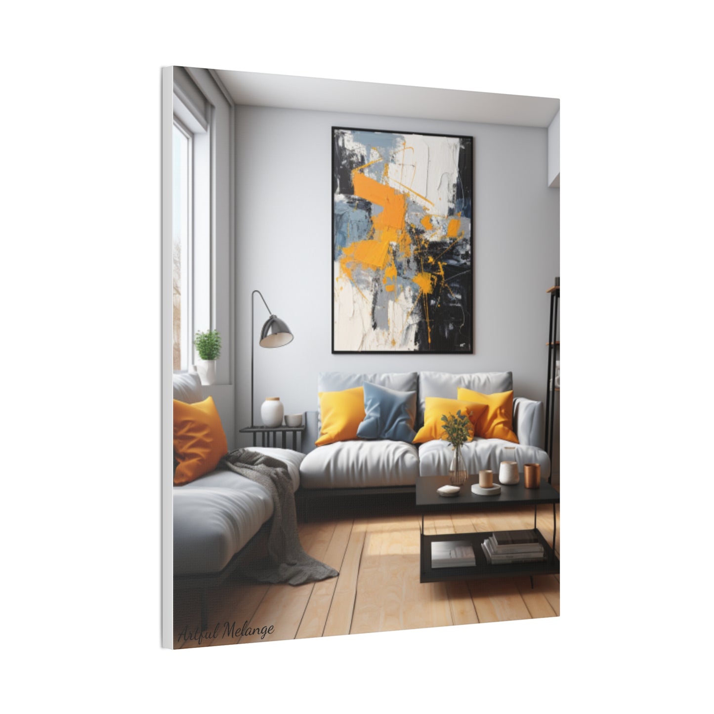 Timeless Elegance: Refined Yellow Hues Canvas Print for Sophisticated Living Spaces