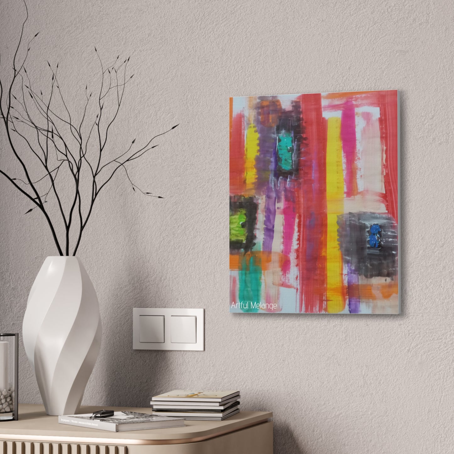 Primary Elegance: A Symphony of Sophistication Canvas Print