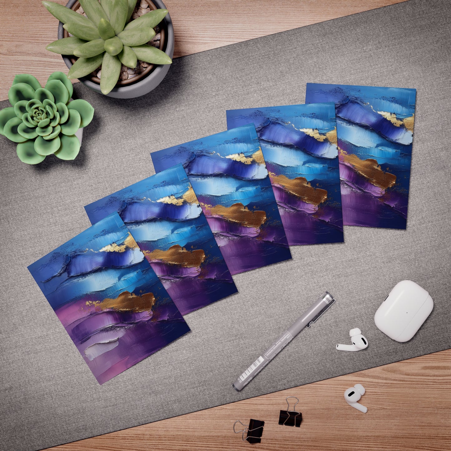 Elegance in Ink:  Abstract Art Note Card Set(5-Pack)