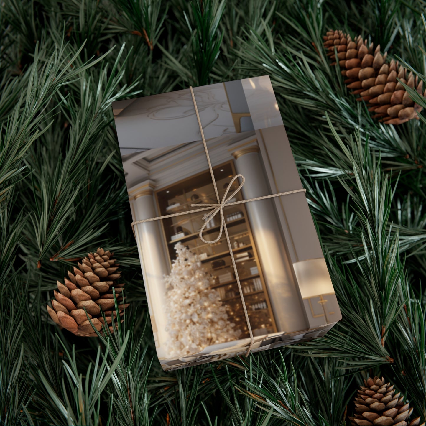 Elegant Gold and White Holiday Wrapping Paper Collection – Elevate Your Gifts with Sophisticated Style