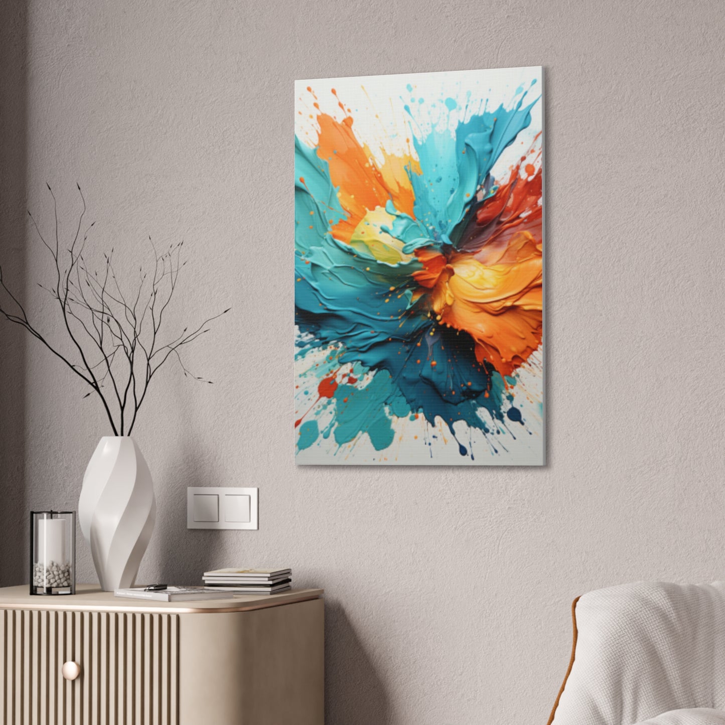 Primary Elegance: A Symphony of Sophistication Canvas Print