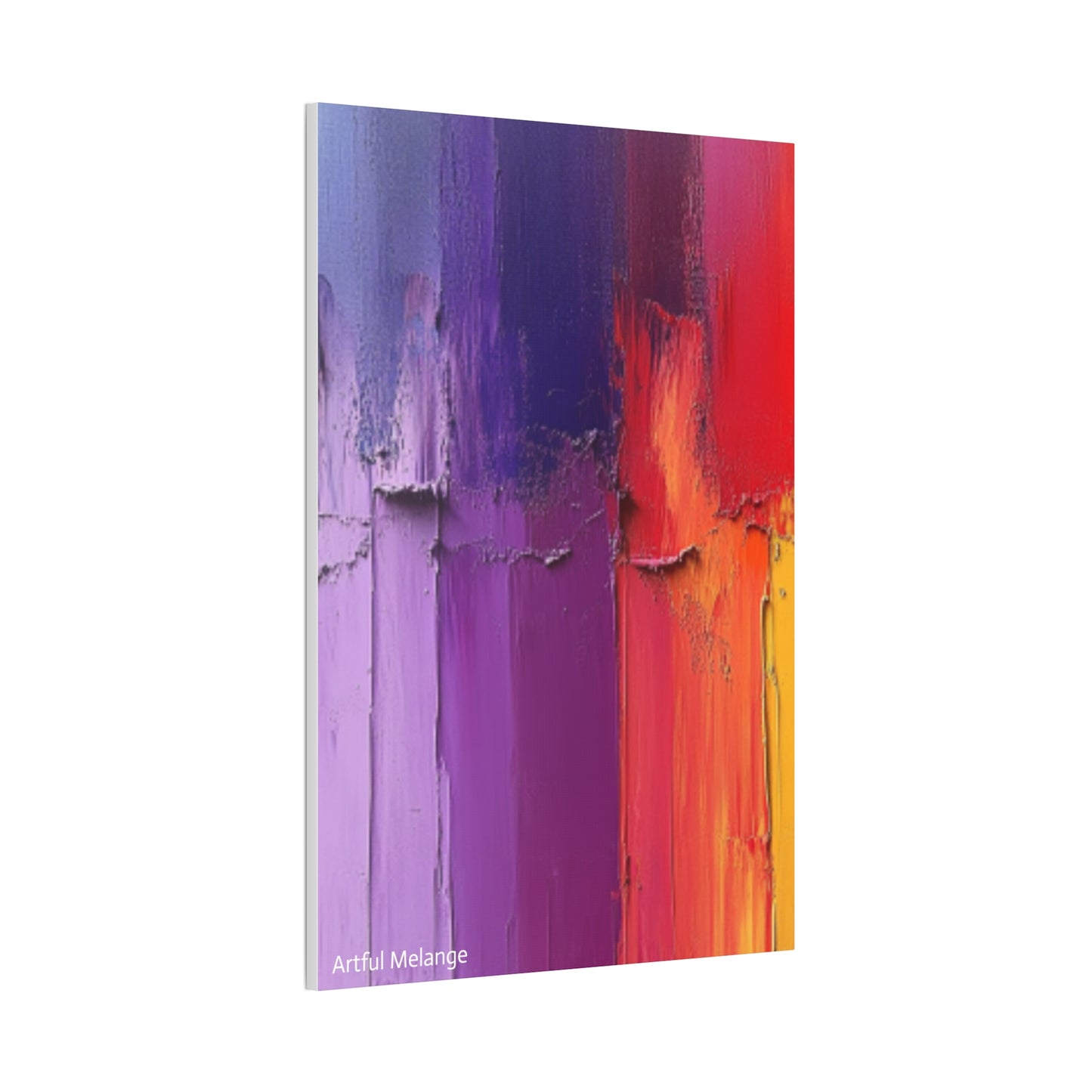 Acrylic Abstract Canvas Print - Homage to the Divine Nine/Red White Purple and Gold 4