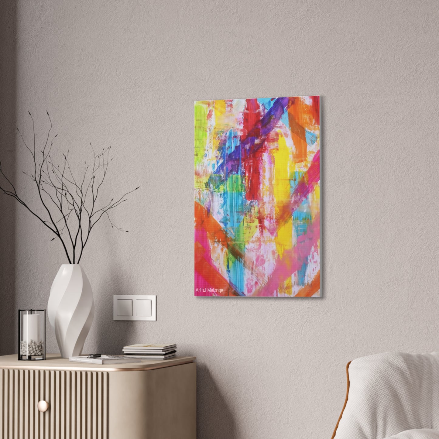 Primary Elegance: A Symphony of Sophistication Canvas Print