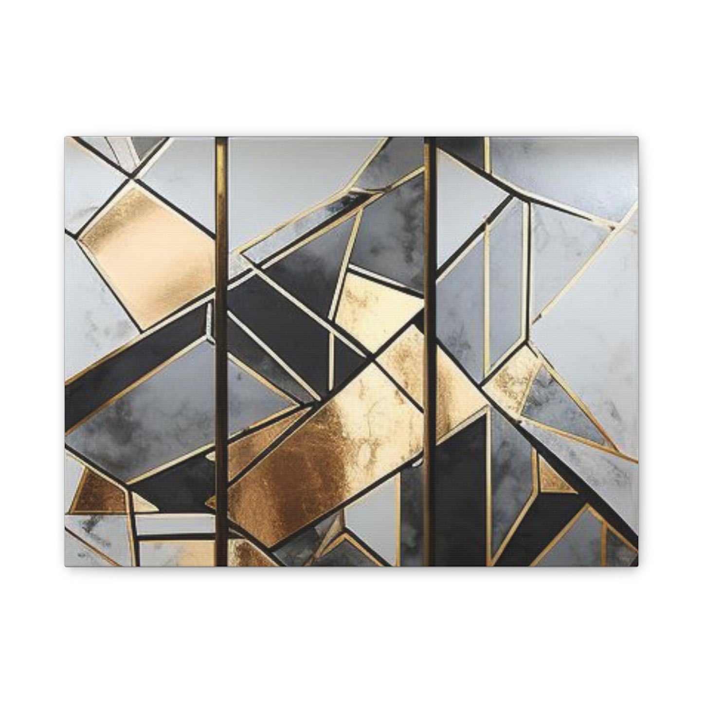 Gold and Black Elegance: A Symphony of Sophistication Canvas Print