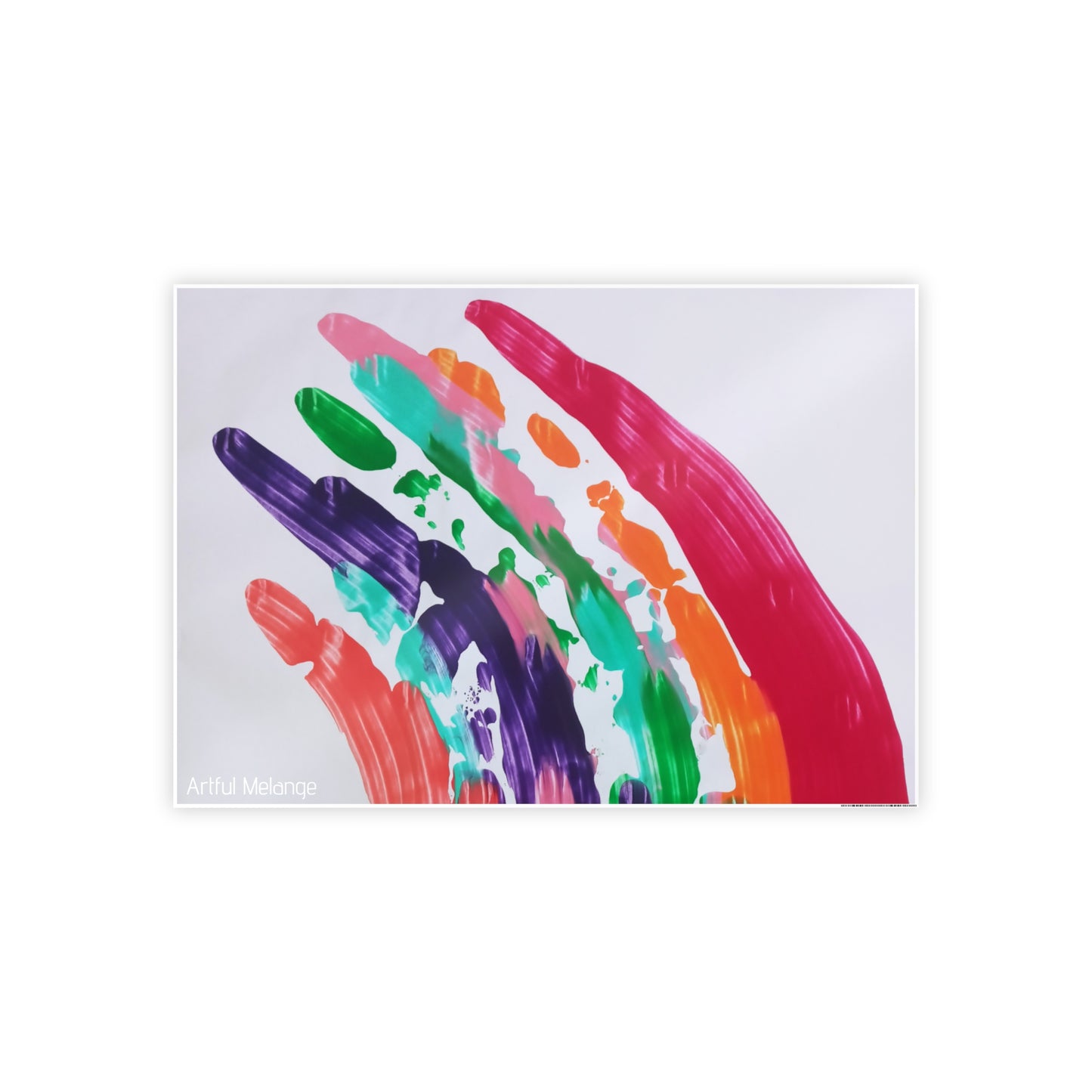 Gleaming Acrylic Abstract Poster: A Spectrum of Colorful Elegance