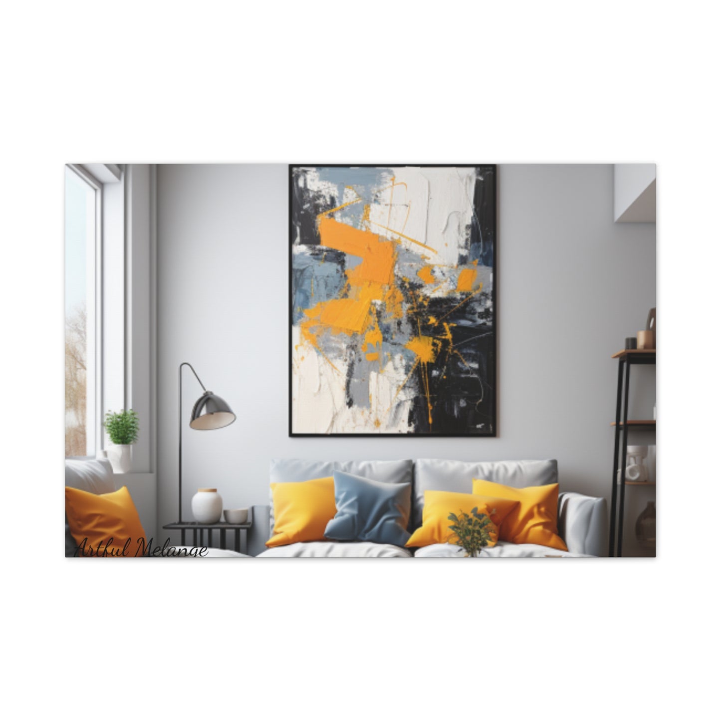 Timeless Elegance: Refined Yellow Hues Canvas Print for Sophisticated Living Spaces