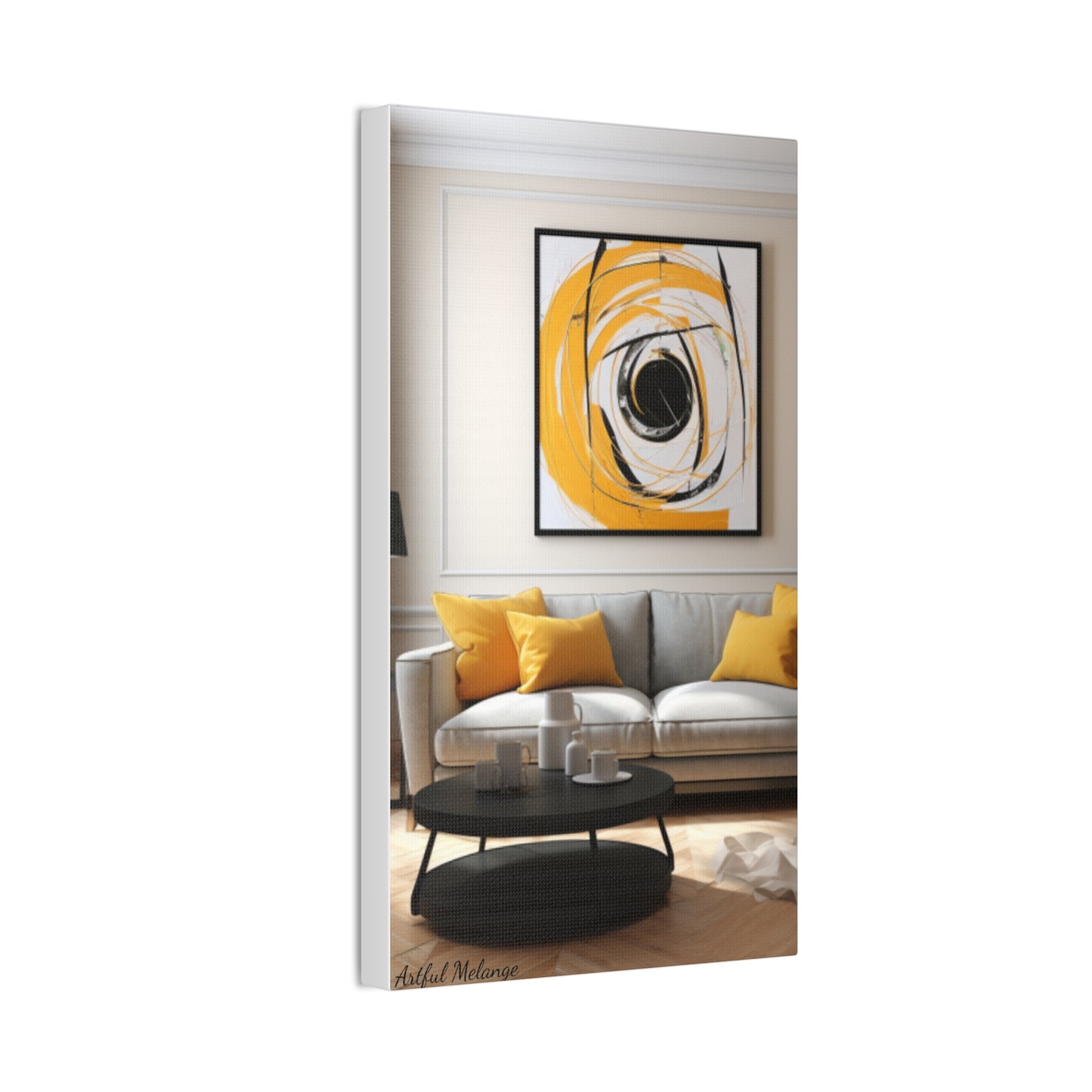 Timeless Elegance: Refined Yellow Hues Canvas Print for Sophisticated Living Spaces