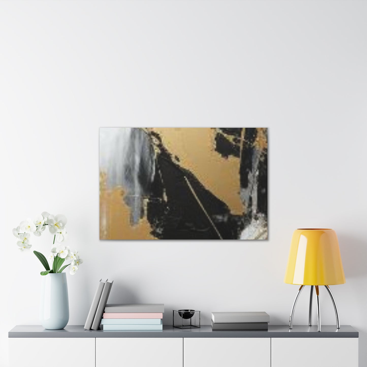 Gold and Black Elegance: A Symphony of Sophistication Canvas Print